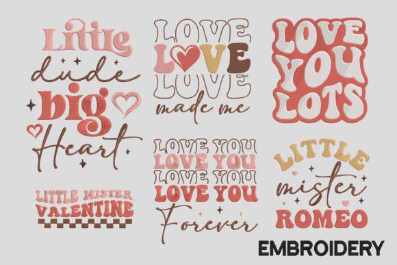 6 Designs Valentine Embroidery