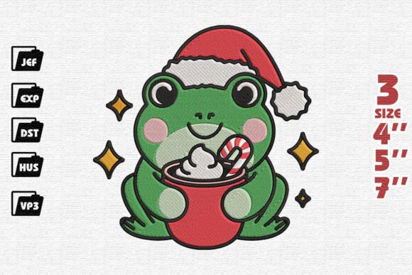 Christmas Merry Frog Embroidery Review