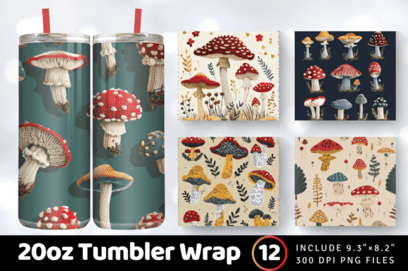 Crochet Mushroom Embroidery Tumbler Wrap Review