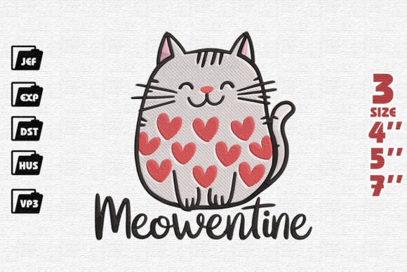 Cute Cat Valentine Embroidery Review