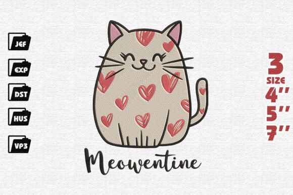 Cute Kitty Valentine Embroidery Review