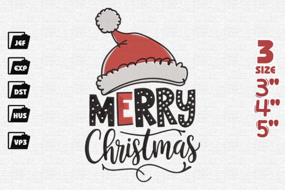 Jingle All the Way, Merry Christmas Embroidery