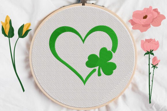 Patrick s Day Heart Embroidery