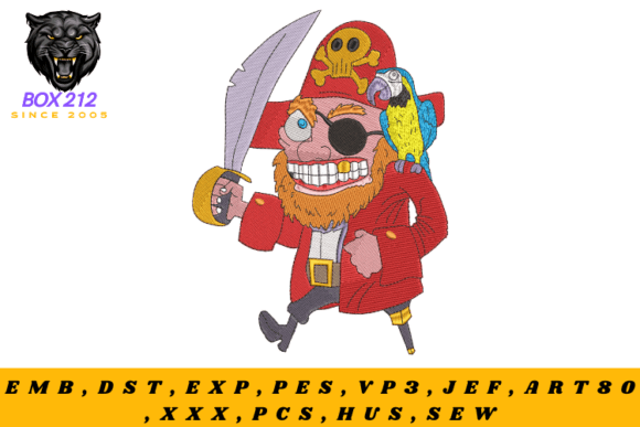 Pirate Embroidery Design